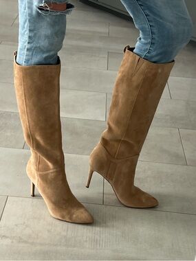 Sam Edelman Women's Knee-High Suede Boots in Tan